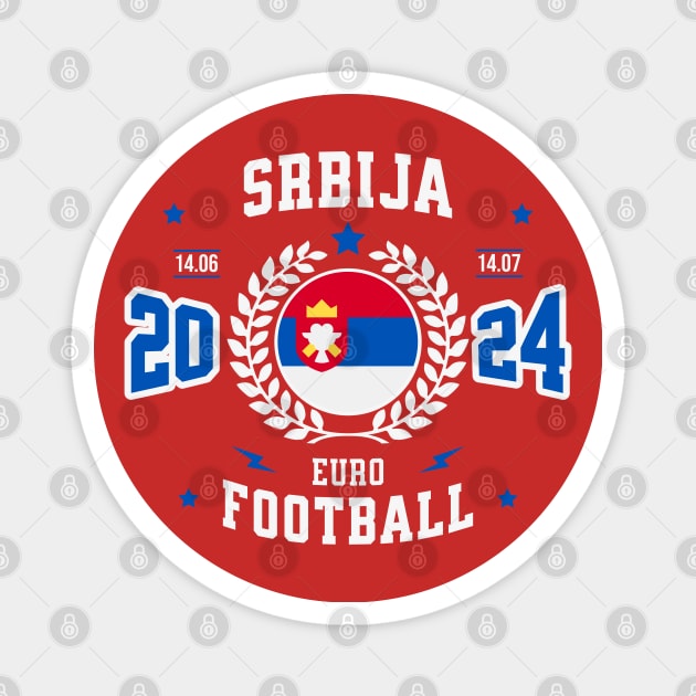 Serbian 2024 Soccer Fan Magnet by Kicosh